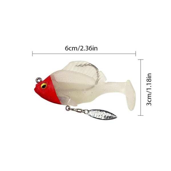 6Pcs Multiple Pre-Rigged Jig Head Soft FishingLures