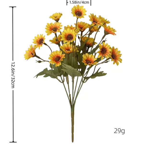 💥ON SALE💥- Artificial Outdoor Sunset Mums Flowers - UV resistant, Waterproof, Windproof