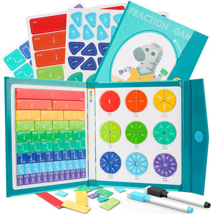 🔥Magnetic Fraction Demonstration Book, 1 Set Math Teaching Aid
