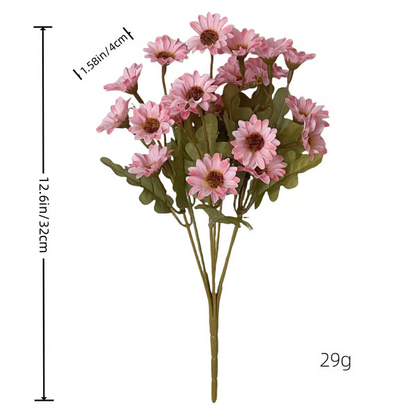 💥ON SALE💥- Artificial Outdoor Sunset Mums Flowers - UV resistant, Waterproof, Windproof