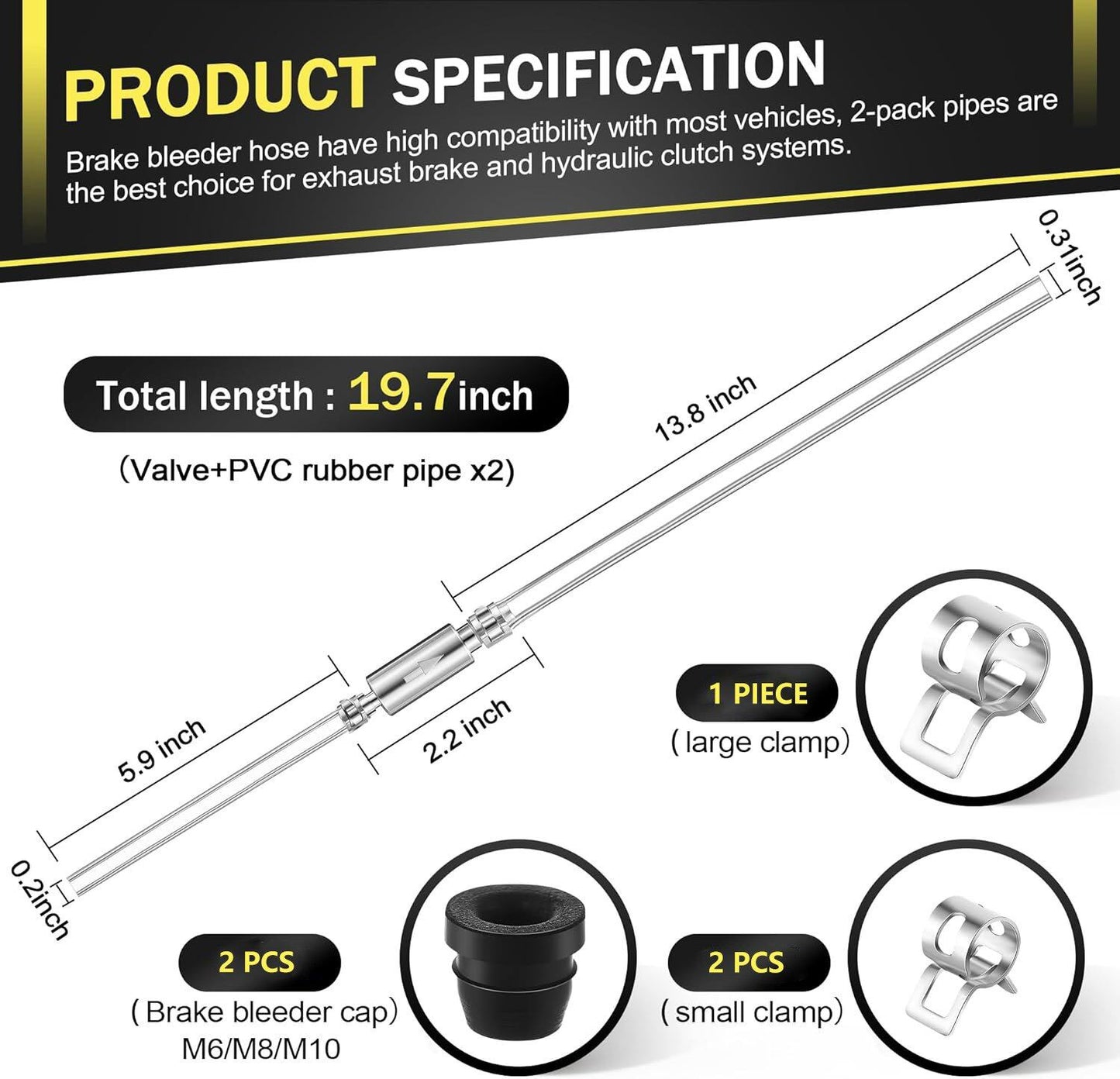 💥Flash Sale 🌸Brake Bleeder Hose One Way Check Valve
