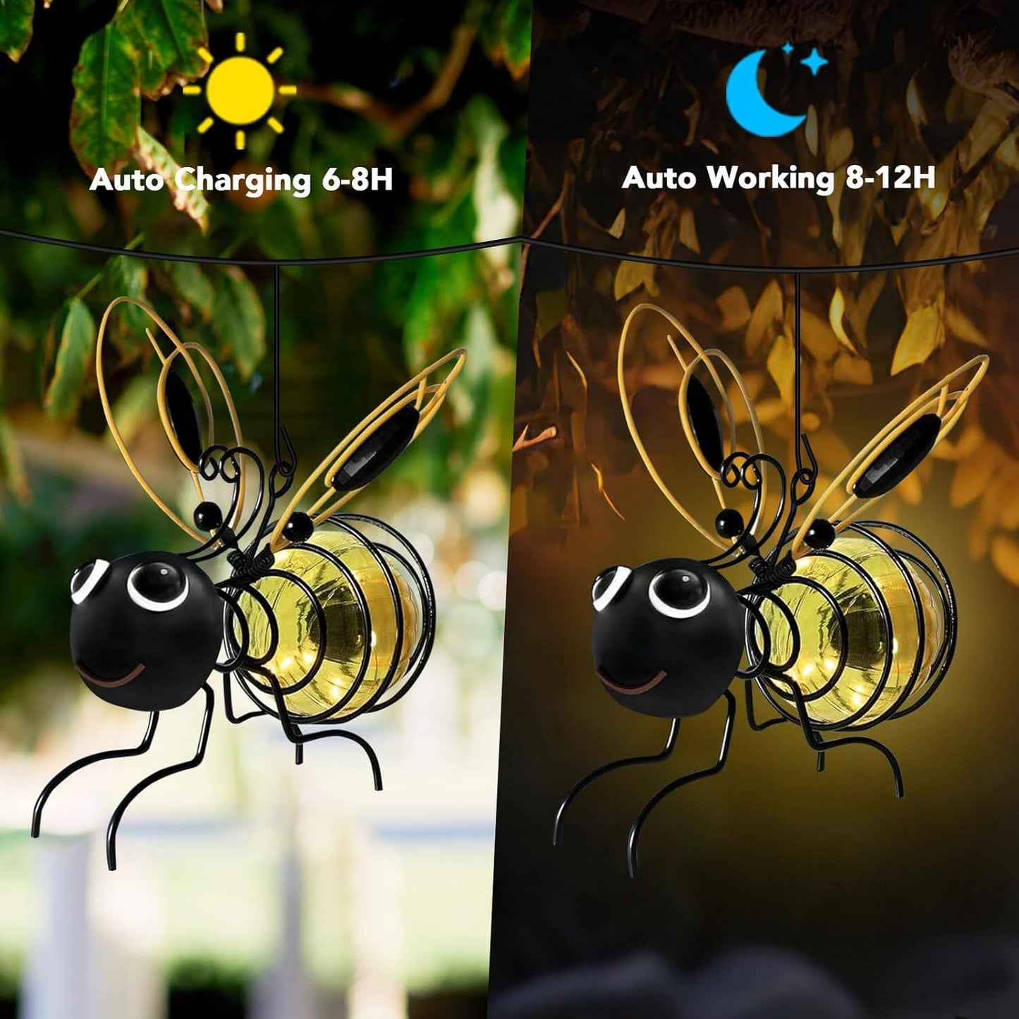 🔥Outdoor Hanging Solar Bee Light