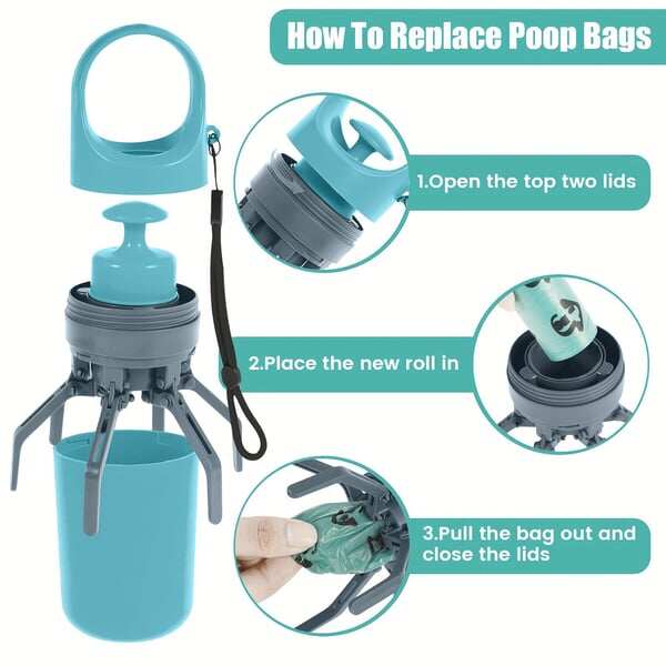 🐾Portable Poop Scooper with Bags