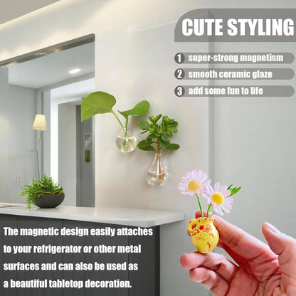 🌸🌸8PCS Mini Vase Magnets for Fridge