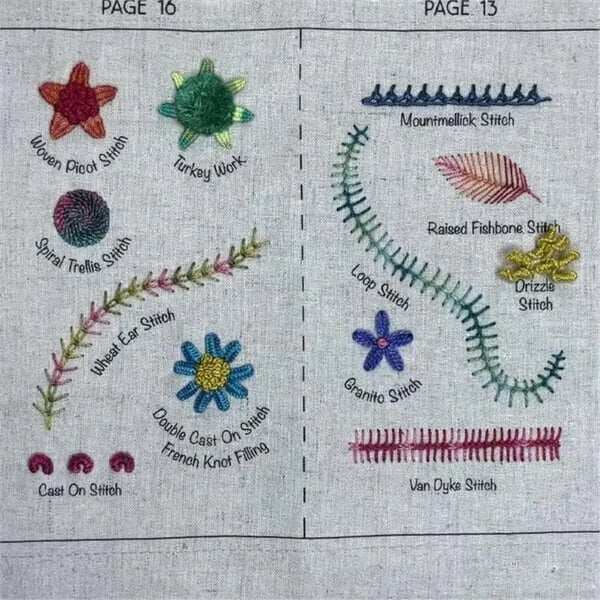 🌈Beginner-Friendly💕 Embroidery Stitch Book