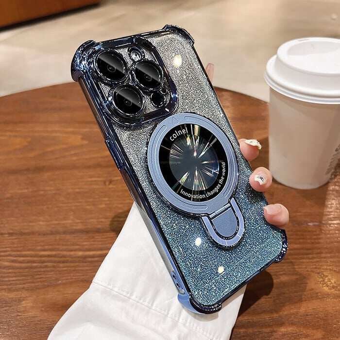 🔥New In Phone Case for iPhone 17 Series - Four Corners Air Cushion Anti-fall Case for iPhone with Invisible Ring Stand