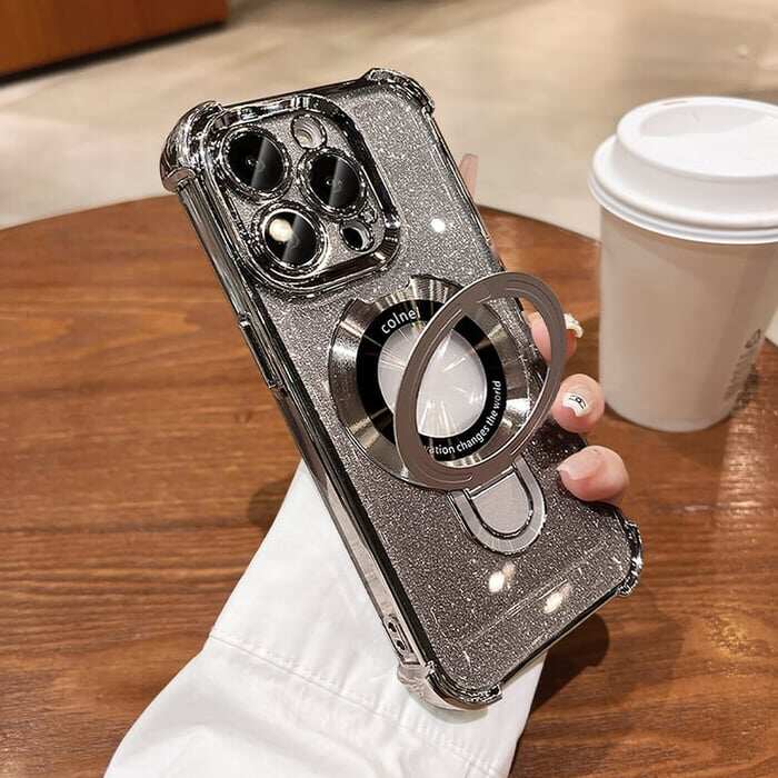 🔥New In Phone Case for iPhone 17 Series - Four Corners Air Cushion Anti-fall Case for iPhone with Invisible Ring Stand