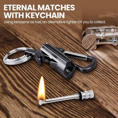 🎁🔥Permanent Match Infinity Lighter with Multitool Keychain