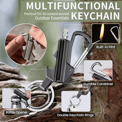 🎁🔥Permanent Match Infinity Lighter with Multitool Keychain