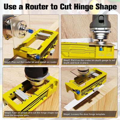 🏆 50K+ SOLD! – Almost Gone🔥Door Hinge Router Template