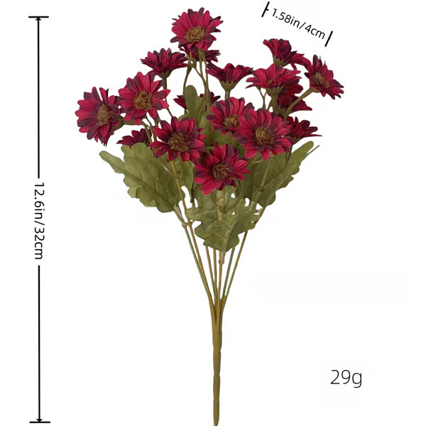 💥ON SALE💥- Artificial Outdoor Sunset Mums Flowers - UV resistant, Waterproof, Windproof