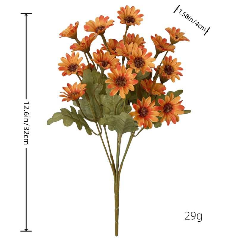 💥ON SALE💥- Artificial Outdoor Sunset Mums Flowers - UV resistant, Waterproof, Windproof