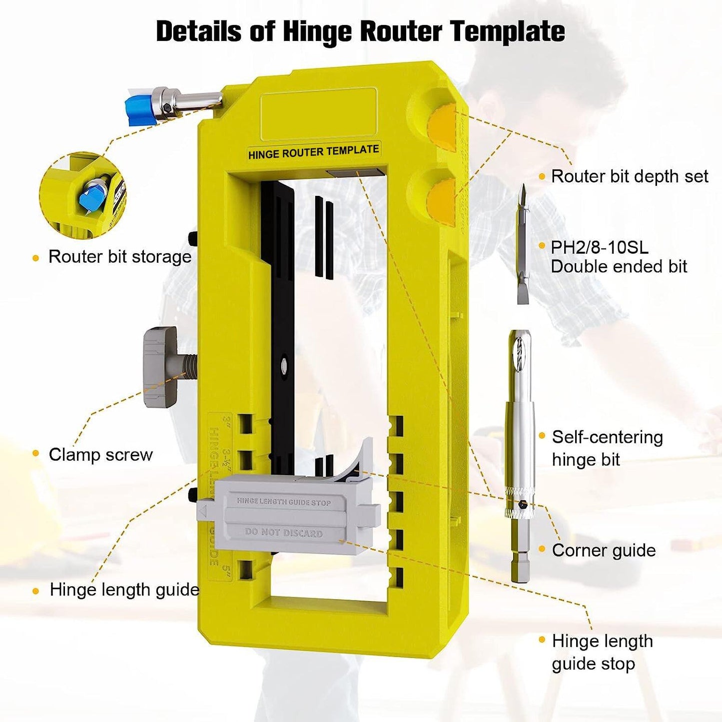 🏆 50K+ SOLD! – Almost Gone🔥Door Hinge Router Template