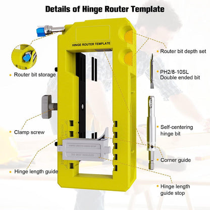 🏆 50K+ SOLD! – Almost Gone🔥Door Hinge Router Template