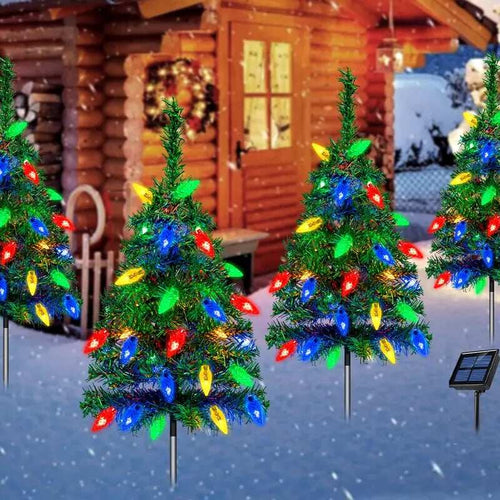 （1 pcs）4-in-1 Aurora Haven Outdoor LED Light (with 80 strawberry decorations)